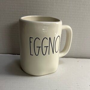 Rae Dunn Cream Mug with Black 'EGGNOG' Lettering